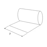 Insert mat, rubber, W600mm white