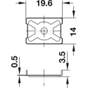 Rear panel connector, For screw fixing