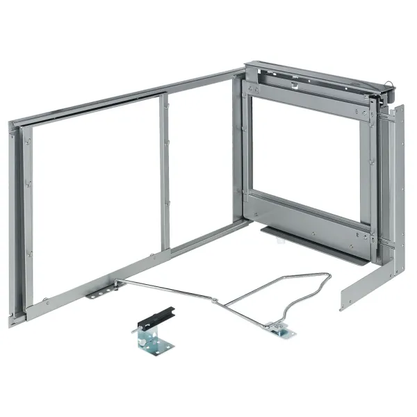 Corner cabinet pivoting extension fitting