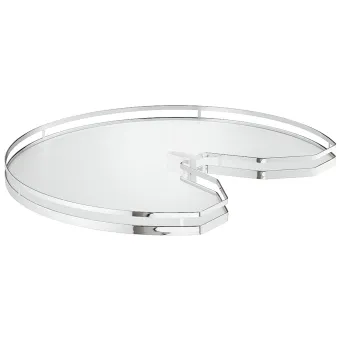 Three quarter circle carousel shelf, corner cabinet