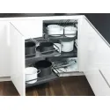 Pivoting extension fitting, corner cabinet pivoting extension fitting