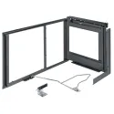Pivoting extension fitting, corner cabinet pivoting extension fitting