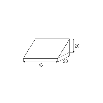 Universal corner connector, double, dark brown