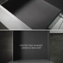 Insert mat, rubber, Fabric W600mm gray