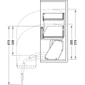 Lentyna iMOVE vienguba P600mm, antracitas