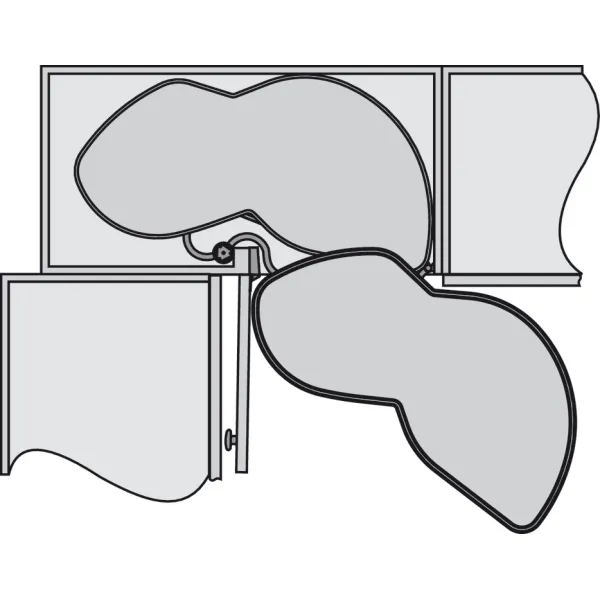 Set of shelves, Kesseböhmer LeMans Corner cabinet half circle carousel fitting