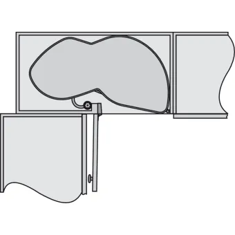 Set of shelves, Kesseböhmer LeMans Corner cabinet half circle carousel fitting