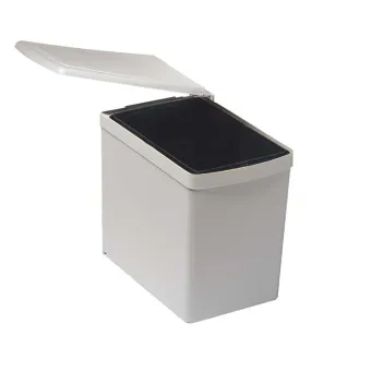 Šiukšliadėžė tvirtinama prie fasado 230x353mm, H333mm, 16l pilka
