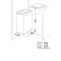 Šiukšliadėžė tvirtinama prie fasado 230x353mm, H333mm, 16l pilka