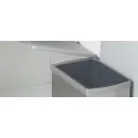 Šiukšliadėžė tvirtinama prie fasado 230x353mm, H333mm, 16l pilka