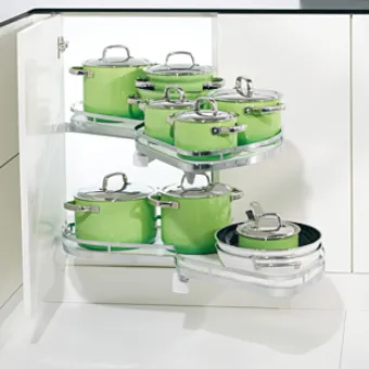 Set of shelves, Kesseböhmer LeMans Corner cabinet half circle carousel fitting