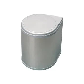 Wastebin 277x277mm H355mm stainless steel