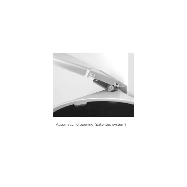 Wastebin 277x277mm H355mm stainless steel