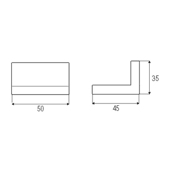 Cabinet hanger, L type, dark brown
