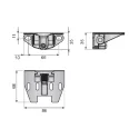 Lower support fitting 0mm, zinc-plated, for ATLAS hanging system