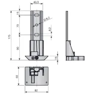 Laikiklis apatinis 32 mm pakabin. elementui ATLAS