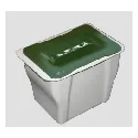 Wastebin, mounts to cabinet side or facade, with lid, 5l gray/green