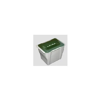 Wastebin, mounts to cabinet side or facade, with lid, 5l gray/green
