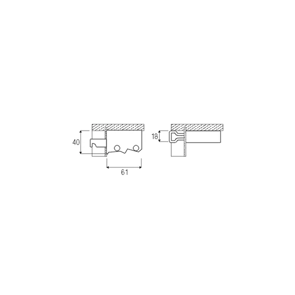 Cabinet hanger, adjustable, right, white