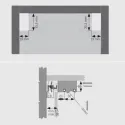 Cabinet hanger, adjustable, right, white