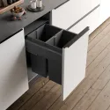 Šiukšliadėžė ištraukiama 580EVO Line, P600mm, G502mm, H529mm, 2x40l, antracitas