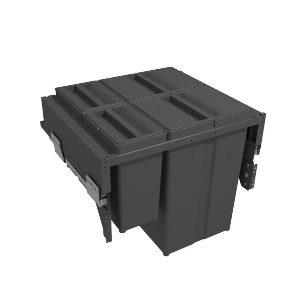 Šiukšliadėžė ištraukiama 580PLUS Line P600mm, Ø502mm, H463mm, 2x8+2x29l, antracitas
