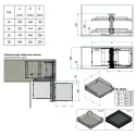 Mechanizmas kampinis COMPACT P600mm, vielinis, chromas