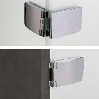 Hinge for glass universal SEE ME intermediate matt chrome