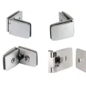Hinge for glass universal SEE ME intermediate matt chrome
