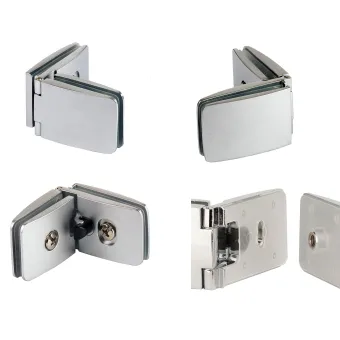 Hinge for glass universal SEE ME intermediate matt chrome