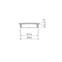 Cover for cabinet hanger TRASER-6, nickel color