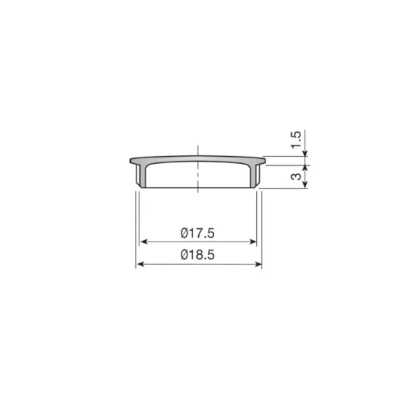 Cover for cabinet hanger TRASER-6, nickel color