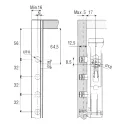 Cabinet hanger, right, TRASER-6