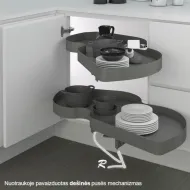 Mechanizmas kampinis COMBI'S2 500 L IKONA antrac.