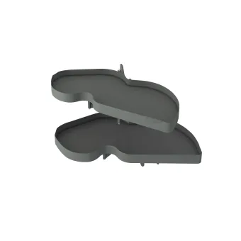 Rotating full extraction shelves Combi's 2 Ikona/Hyper, for corner unit, 500mm, left, anthracite
