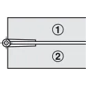 Flap hinge, Opening angle 270°