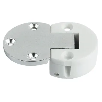 Lankstas barui 90° Plano-Medial, cinko lydinys/plastikas, chromas/balta