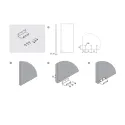 Door opening plate L100mm stainless steel