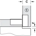 Flap hinge, 3-dimensionally adjustable, zinc alloy
