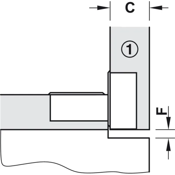 Flap hinge, 3-dimensionally adjustable, zinc alloy