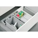 Six compartment waste bin, 1x18, 2x8 and 3x2.5 litres, Hailo Separato Moovit, 3603-63