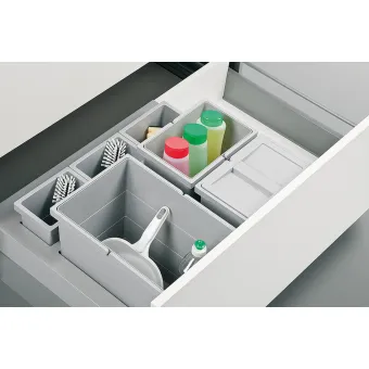 Six compartment waste bin, 1x18, 2x8 and 3x2.5 litres, Hailo Separato Moovit, 3603-63
