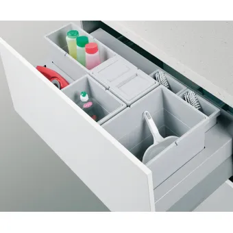 Six compartment waste bin, 1x18, 2x8 and 3x2.5 litres, Hailo Separato Moovit, 3603-63