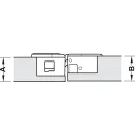 Flap hinge, 90°, 3D adjustable, for wooden flaps