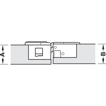 Flap hinge, 90°, 3D adjustable, for wooden flaps