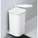 Šiukšliadėžė prie fasado 5l 175x310mm, baltas