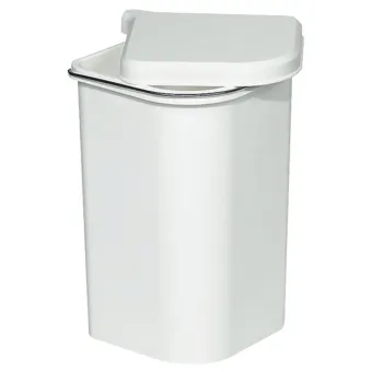 Šiukšliadėžė prie fasado 5l 175x310mm, baltas