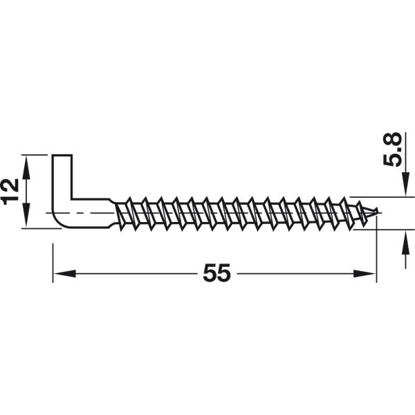 Screw hook, For adjuster/cabinet hanger with height adjustment