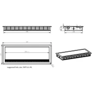 Lizdas laidams 300x120x28 alium.ABS su šep.balta