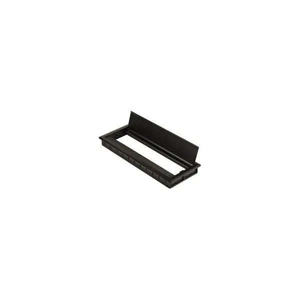 Cable grommet 300x120x28mm aluminum ABS with brush black